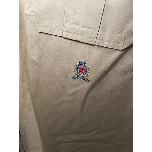 NWOT Vintage Tommy Hilfiger Solid Brown Button Down Shirt Classic Preppy SZ XL - Picture 3 of 4